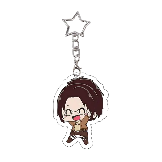 26pcs Attack On Titan Acrylic Keychain Mikasa Annie Levi Chibi Keyring Key Accessories Móc Treo Đeo Thoại, Standee, Móc Khoá In Theo Yêu Cầu, Chất Liệu Mica Dày 4mm, Kích Thước 5.5 Cm, Có In Test Mẫu