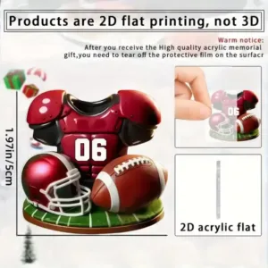2d American Football Keychain Sports Theme Flat Acrylic Pendant Charm For Car Bag Festive Móc Treo Đeo Thoại, Standee, Móc Khoá In Theo Yêu Cầu, Chất Liệu Mica Dày 4mm, Kích Thước 5.5 Cm, Có In Test Mẫu 2d American Football Keychain Sports Theme Flat Acrylic Pendant Charm For Car Bag Festive Móc Treo Đeo Thoại, Standee, Móc Khoá In Theo Yêu Cầu, Chất Liệu Mica Dày 4mm, Kích Thước 5.5 Cm, Có In Test Mẫu