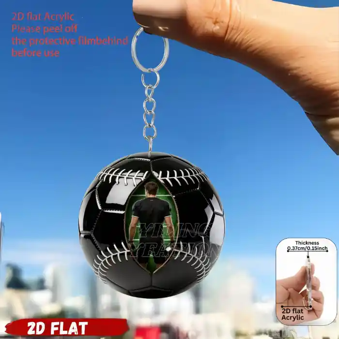 2d Ball Sports Enthusiasts Keychain 3/6pcs Acrylic Pendant Backpacks Key Decoration Holiday Móc Treo Đeo Thoại, Standee, Móc Khoá In Theo Yêu Cầu, Chất Liệu Mica Dày 4mm, Kích Thước 5.5 Cm, Có In Test Mẫu