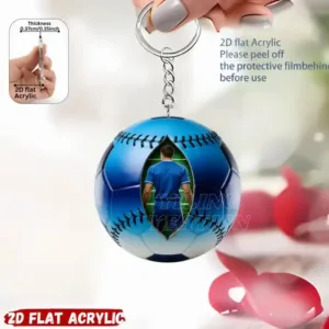 2d Ball Sports Enthusiasts Keychain 3/6pcs Acrylic Pendant Backpacks Key Decoration Holiday Móc Treo Đeo Thoại, Standee, Móc Khoá In Theo Yêu Cầu, Chất Liệu Mica Dày 4mm, Kích Thước 5.5 Cm, Có In Test Mẫu