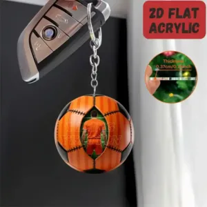 2d Ball Sports Enthusiasts Keychain 3/6pcs Acrylic Pendant Backpacks Key Decoration Holiday Móc Treo Đeo Thoại, Standee, Móc Khoá In Theo Yêu Cầu, Chất Liệu Mica Dày 4mm, Kích Thước 5.5 Cm, Có In Test Mẫu