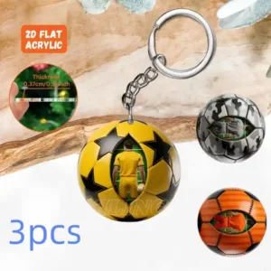 2d Ball Sports Enthusiasts Keychain 3/6pcs Acrylic Pendant Backpacks Key Decoration Holiday Móc Treo Đeo Thoại, Standee, Móc Khoá In Theo Yêu Cầu, Chất Liệu Mica Dày 4mm, Kích Thước 5.5 Cm, Có In Test Mẫu