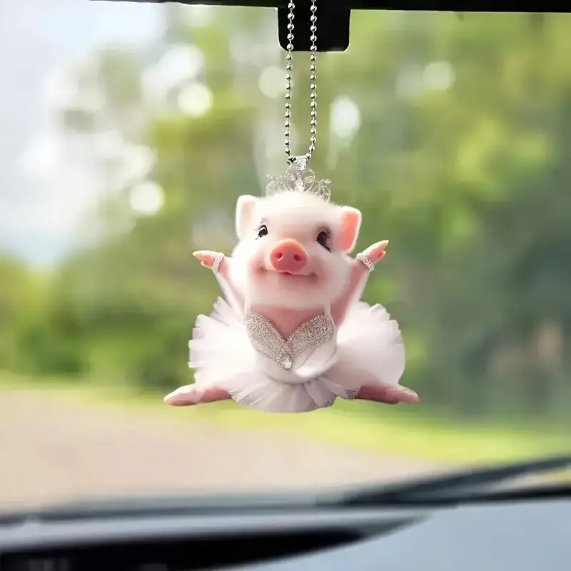 2d Ballet Piglet Keychain Festive Dancer Acrylic Pendant Charm Cute Piggy For Car Móc Treo Đeo Thoại, Standee, Móc Khoá In Theo Yêu Cầu, Chất Liệu Mica Dày 4mm, Kích Thước 5.5 Cm, Có In Test Mẫu
