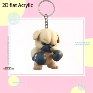 2d Boxing Bulldog Pendant Cute Puppy Keychain Fun Flat Acrylic Ornament Charms For Car Bag Móc Treo Đeo Thoại, Standee, Móc Khoá In Theo Yêu Cầu, Chất Liệu Mica Dày 4mm, Kích Thước 5.5 Cm, Có In Test Mẫu 2d Boxing Bulldog Pendant Cute Puppy Keychain Fun Flat Acrylic Ornament Charms For Car Bag Móc Treo Đeo Thoại, Standee, Móc Khoá In Theo Yêu Cầu, Chất Liệu Mica Dày 4mm, Kích Thước 5.5 Cm, Có In Test Mẫu