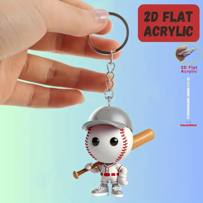 2d-cartoon-baseball-kid-keychain-sports-var4-1789458723893-727 2d Cartoon Baseball Kid Keychain Sports Fans Flat Pendant Acrylic Ornament Charms Hanging Móc Treo Đeo Thoại, Standee, Móc Khoá In Theo Yêu Cầu, Chất Liệu Mica Dày 4mm, Kích Thước 5.5 Cm, Có In Test Mẫu