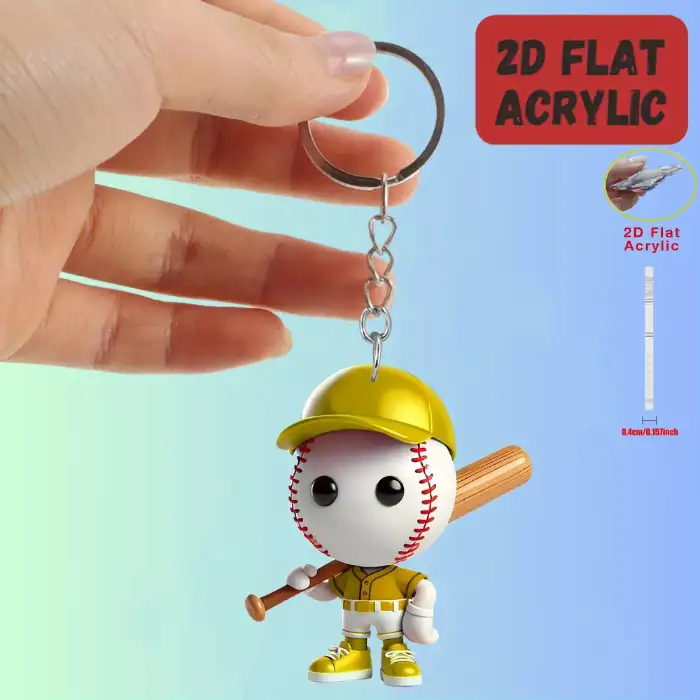 2d-cartoon-baseball-kid-keychain-sports-var5-1789458742141-825 2d Cartoon Baseball Kid Keychain Sports Fans Flat Pendant Acrylic Ornament Charms Hanging Móc Treo Đeo Thoại, Standee, Móc Khoá In Theo Yêu Cầu, Chất Liệu Mica Dày 4mm, Kích Thước 5.5 Cm, Có In Test Mẫu
