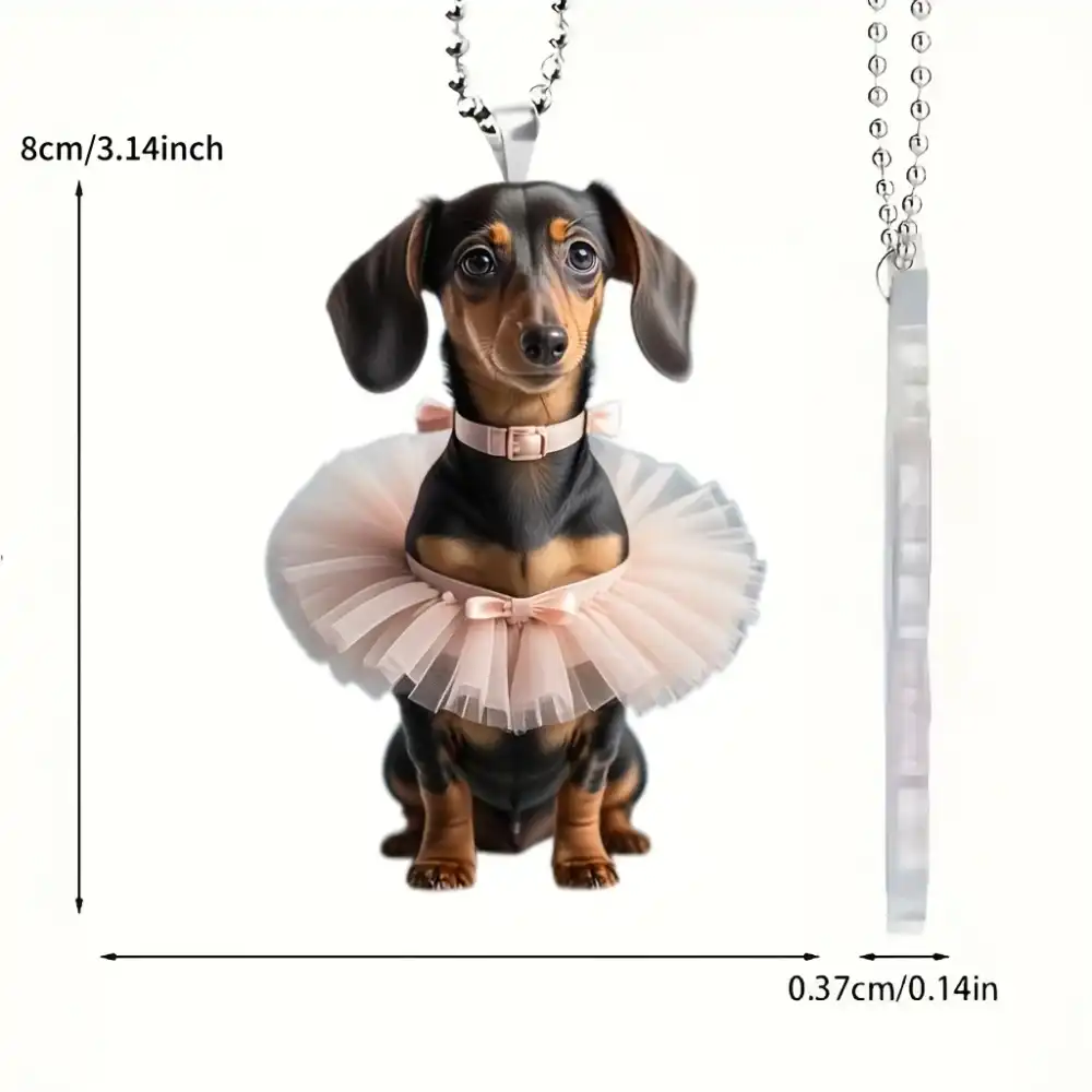 2d-cartoon-dachshund-pendant-charm-cute-var7-1789448215875-61 2d Cartoon Dachshund Pendant Charm Cute Dog Keychain Flat Acrylic Puppy Ornament For Car Móc Treo Đeo Thoại, Standee, Móc Khoá In Theo Yêu Cầu, Chất Liệu Mica Dày 4mm, Kích Thước 5.5 Cm, Có In Test Mẫu