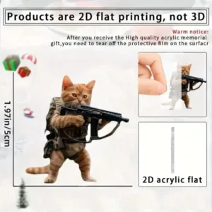 2d Cat Soldier Keychain Cartoon Kitten Pendant Acrylic Christmas Ornament Hanging Decoration Móc Treo Đeo Thoại, Standee, Móc Khoá In Theo Yêu Cầu, Chất Liệu Mica Dày 4mm, Kích Thước 5.5 Cm, Có In Test Mẫu 2d Cat Soldier Keychain Cartoon Kitten Pendant Acrylic Christmas Ornament Hanging Decoration Móc Treo Đeo Thoại, Standee, Móc Khoá In Theo Yêu Cầu, Chất Liệu Mica Dày 4mm, Kích Thước 5.5 Cm, Có In Test Mẫu