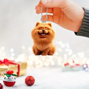 2d Charming Chow Acrylic Pendant Cartoon Puppy Keychain Versatile Charm Decor For Car Mirror Móc Treo Đeo Thoại, Standee, Móc Khoá In Theo Yêu Cầu, Chất Liệu Mica Dày 4mm, Kích Thước 5.5 Cm, Có In Test Mẫu