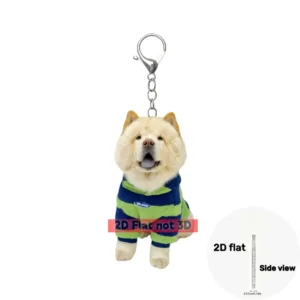 2d Charming Chow Acrylic Pendant Cartoon Puppy Keychain Versatile Charm Decor For Car Mirror Móc Treo Đeo Thoại, Standee, Móc Khoá In Theo Yêu Cầu, Chất Liệu Mica Dày 4mm, Kích Thước 5.5 Cm, Có In Test Mẫu