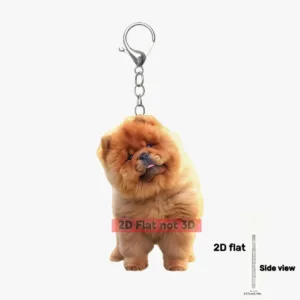 2d Charming Chow Acrylic Pendant Cartoon Puppy Keychain Versatile Charm Decor For Car Mirror Móc Treo Đeo Thoại, Standee, Móc Khoá In Theo Yêu Cầu, Chất Liệu Mica Dày 4mm, Kích Thước 5.5 Cm, Có In Test Mẫu