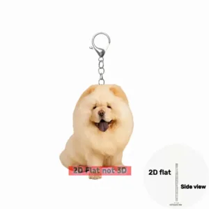 2d Charming Chow Acrylic Pendant Cartoon Puppy Keychain Versatile Charm Decor For Car Mirror Móc Treo Đeo Thoại, Standee, Móc Khoá In Theo Yêu Cầu, Chất Liệu Mica Dày 4mm, Kích Thước 5.5 Cm, Có In Test Mẫu