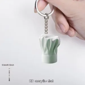 2d Chef Apron Keychain Cute Uniform Pendant Flat Acrylic Ornament Charms Hanging Decoration Móc Treo Đeo Thoại, Standee, Móc Khoá In Theo Yêu Cầu, Chất Liệu Mica Dày 4mm, Kích Thước 5.5 Cm, Có In Test Mẫu