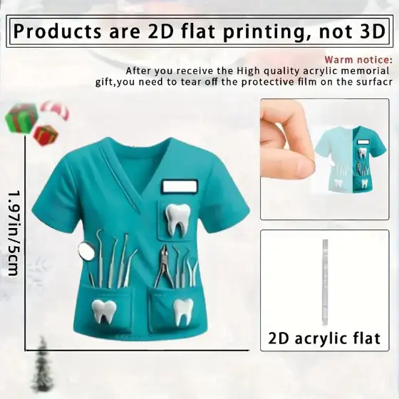 2d-chic-dentist-costume-keychain-doctor-var2-1789455154115-166 2d Chic Dentist Costume Keychain Doctor Themed Pendant Flat Acrylic Ornament Charm Hanging Móc Treo Đeo Thoại, Standee, Móc Khoá In Theo Yêu Cầu, Chất Liệu Mica Dày 4mm, Kích Thước 5.5 Cm, Có In Test Mẫu
