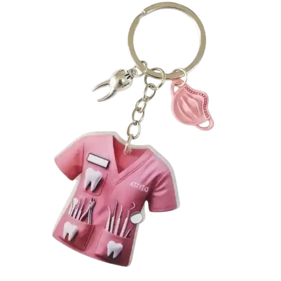 2d-chic-dentist-costume-keychain-doctor-var3-1789455172917-329 2d Chic Dentist Costume Keychain Doctor Themed Pendant Flat Acrylic Ornament Charm Hanging Móc Treo Đeo Thoại, Standee, Móc Khoá In Theo Yêu Cầu, Chất Liệu Mica Dày 4mm, Kích Thước 5.5 Cm, Có In Test Mẫu