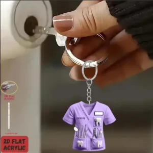 2d Chic Dentist Costume Keychain Doctor Themed Pendant Flat Acrylic Ornament Charm Hanging Móc Treo Đeo Thoại, Standee, Móc Khoá In Theo Yêu Cầu, Chất Liệu Mica Dày 4mm, Kích Thước 5.5 Cm, Có In Test Mẫu 2d Chic Dentist Costume Keychain Doctor Themed Pendant Flat Acrylic Ornament Charm Hanging Móc Treo Đeo Thoại, Standee, Móc Khoá In Theo Yêu Cầu, Chất Liệu Mica Dày 4mm, Kích Thước 5.5 Cm, Có In Test Mẫu