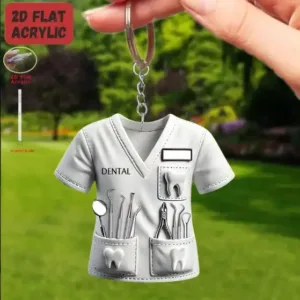 2d Chic Dentist Costume Keychain Doctor Themed Pendant Flat Acrylic Ornament Charm Hanging Móc Treo Đeo Thoại, Standee, Móc Khoá In Theo Yêu Cầu, Chất Liệu Mica Dày 4mm, Kích Thước 5.5 Cm, Có In Test Mẫu 2d Chic Dentist Costume Keychain Doctor Themed Pendant Flat Acrylic Ornament Charm Hanging Móc Treo Đeo Thoại, Standee, Móc Khoá In Theo Yêu Cầu, Chất Liệu Mica Dày 4mm, Kích Thước 5.5 Cm, Có In Test Mẫu