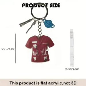 2d Chic Dentist Costume Keychain Doctor Themed Pendant Flat Acrylic Ornament Charm Hanging Móc Treo Đeo Thoại, Standee, Móc Khoá In Theo Yêu Cầu, Chất Liệu Mica Dày 4mm, Kích Thước 5.5 Cm, Có In Test Mẫu 2d Chic Dentist Costume Keychain Doctor Themed Pendant Flat Acrylic Ornament Charm Hanging Móc Treo Đeo Thoại, Standee, Móc Khoá In Theo Yêu Cầu, Chất Liệu Mica Dày 4mm, Kích Thước 5.5 Cm, Có In Test Mẫu