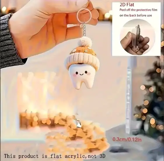 2d-chic-dentist-costume-keychain-doctor-var8-1789455243223-120 2d Chic Dentist Costume Keychain Doctor Themed Pendant Flat Acrylic Ornament Charm Hanging Móc Treo Đeo Thoại, Standee, Móc Khoá In Theo Yêu Cầu, Chất Liệu Mica Dày 4mm, Kích Thước 5.5 Cm, Có In Test Mẫu