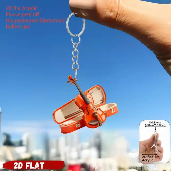 2d-colorful-violin-keychain-5pcs-acrylic-var8-1789615633626-777 2d Colorful Violin Keychain 5pcs Acrylic Musical Pendant Backpacks Accessories Cars Key Móc Treo Đeo Thoại, Standee, Móc Khoá In Theo Yêu Cầu, Chất Liệu Mica Dày 4mm, Kích Thước 5.5 Cm, Có In Test Mẫu