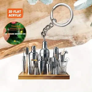 2d Cool Bartender Equipment Keychain 5pcs Acrylic Pendant For Men Parties Festivals Bags Home Móc Treo Đeo Thoại, Standee, Móc Khoá In Theo Yêu Cầu, Chất Liệu Mica Dày 4mm, Kích Thước 5.5 Cm, Có In Test Mẫu