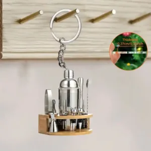 2d Cool Bartender Equipment Keychain 5pcs Acrylic Pendant For Men Parties Festivals Bags Home Móc Treo Đeo Thoại, Standee, Móc Khoá In Theo Yêu Cầu, Chất Liệu Mica Dày 4mm, Kích Thước 5.5 Cm, Có In Test Mẫu
