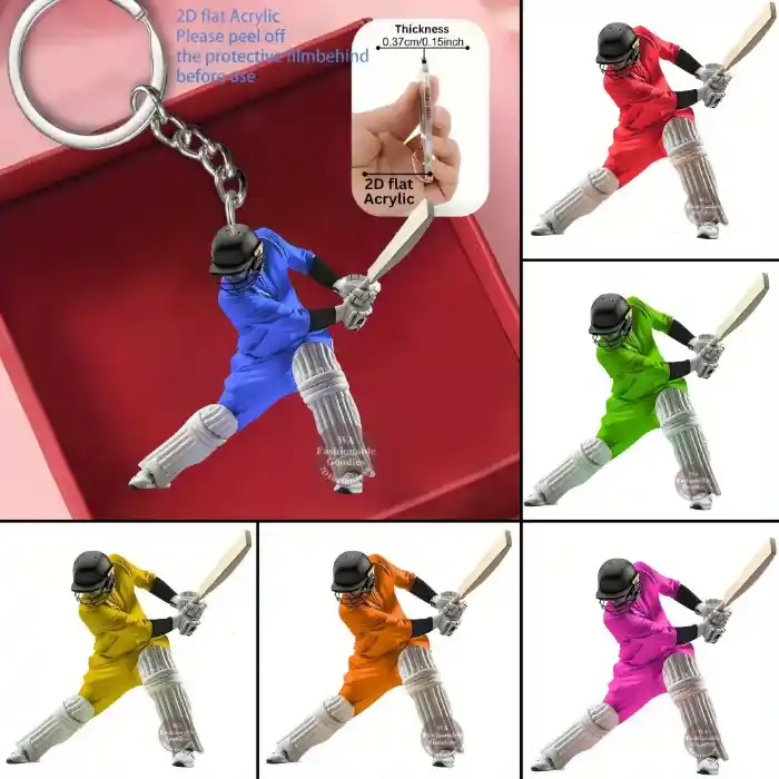 2d-cricket-player-keychain-colorful-acry-var2-1789522779273-174 2d Cricket Player Keychain Colorful Acrylic Party Gifts Sporty Hanging Ornaments Festive Móc Treo Đeo Thoại, Standee, Móc Khoá In Theo Yêu Cầu, Chất Liệu Mica Dày 4mm, Kích Thước 5.5 Cm, Có In Test Mẫu