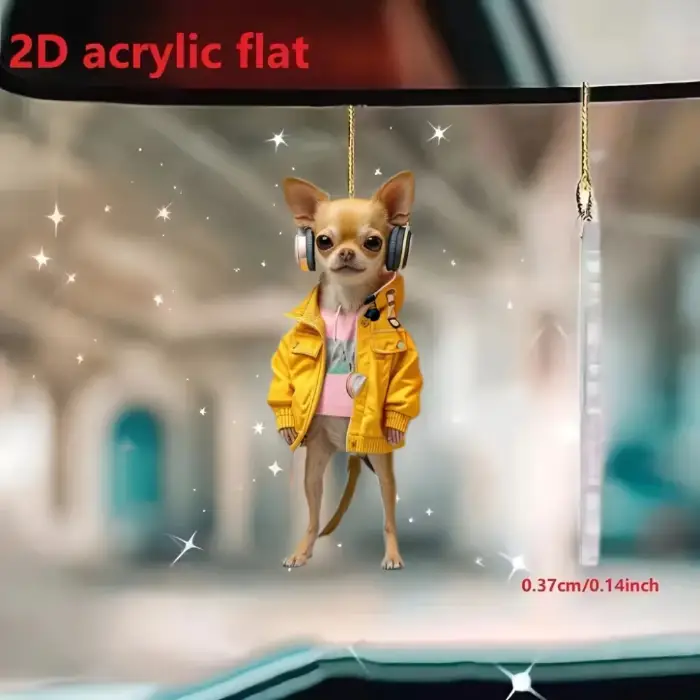 2d-cute-chihuahua-pendant-acrylic-puppy-var8-1789447446632-378 2d Cute Chihuahua Pendant Acrylic Puppy Keychain Charm For Car Mirror Backpacks Hanging Móc Treo Đeo Thoại, Standee, Móc Khoá In Theo Yêu Cầu, Chất Liệu Mica Dày 4mm, Kích Thước 5.5 Cm, Có In Test Mẫu