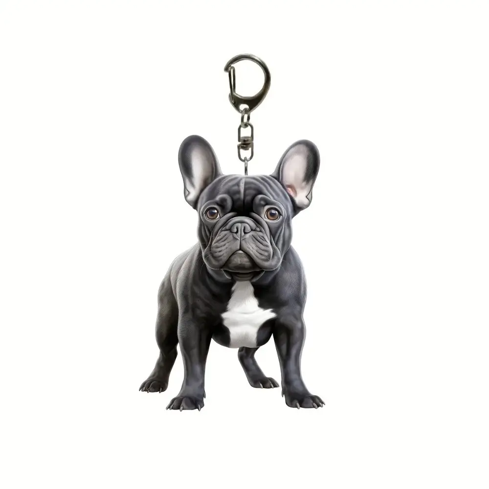 2d-cute-french-bulldog-keychain-cool-pup-var2-1789450016969-624 2d Cute French Bulldog Keychain Cool Puppy Flat Acrylic Pendant Versatile Charm Decor For Car Móc Treo Đeo Thoại, Standee, Móc Khoá In Theo Yêu Cầu, Chất Liệu Mica Dày 4mm, Kích Thước 5.5 Cm, Có In Test Mẫu