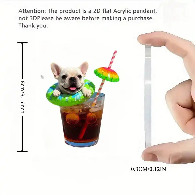 2d-cute-french-bulldog-keychain-cool-pup-var7-1789450027660-699 2d Cute French Bulldog Keychain Cool Puppy Flat Acrylic Pendant Versatile Charm Decor For Car Móc Treo Đeo Thoại, Standee, Móc Khoá In Theo Yêu Cầu, Chất Liệu Mica Dày 4mm, Kích Thước 5.5 Cm, Có In Test Mẫu