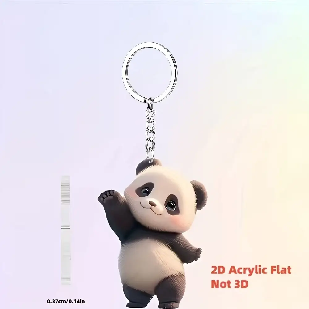 2d-cute-panda-keychain-charm-acrylic-car-var6-1789471076989-810 2d Cute Panda Keychain Charm Acrylic Car Keys Hanging Ornament Decor Festive Gift Pendant Móc Treo Đeo Thoại, Standee, Móc Khoá In Theo Yêu Cầu, Chất Liệu Mica Dày 4mm, Kích Thước 5.5 Cm, Có In Test Mẫu