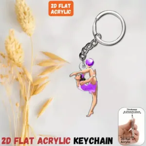 2d Elegant Gymnastics Keychain 3/6pcs Acrylic Pendants For Backpacks Car Keys Home Decor Móc Treo Đeo Thoại, Standee, Móc Khoá In Theo Yêu Cầu, Chất Liệu Mica Dày 4mm, Kích Thước 5.5 Cm, Có In Test Mẫu