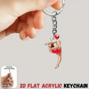 2d Elegant Gymnastics Keychain 3/6pcs Acrylic Pendants For Backpacks Car Keys Home Decor Móc Treo Đeo Thoại, Standee, Móc Khoá In Theo Yêu Cầu, Chất Liệu Mica Dày 4mm, Kích Thước 5.5 Cm, Có In Test Mẫu