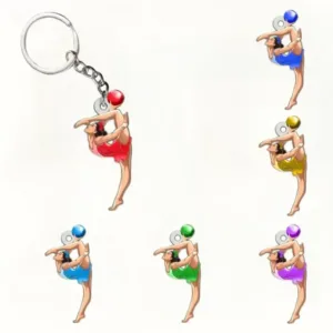 2d Elegant Gymnastics Keychain 3/6pcs Acrylic Pendants For Backpacks Car Keys Home Decor Móc Treo Đeo Thoại, Standee, Móc Khoá In Theo Yêu Cầu, Chất Liệu Mica Dày 4mm, Kích Thước 5.5 Cm, Có In Test Mẫu