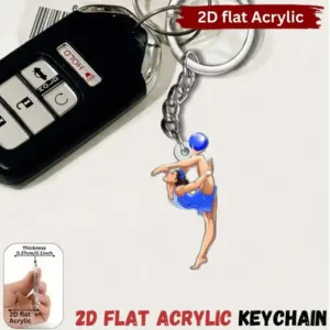 2d Elegant Gymnastics Keychain 3/6pcs Acrylic Pendants For Backpacks Car Keys Home Decor Móc Treo Đeo Thoại, Standee, Móc Khoá In Theo Yêu Cầu, Chất Liệu Mica Dày 4mm, Kích Thước 5.5 Cm, Có In Test Mẫu