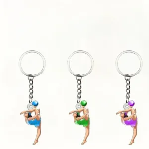 2d Elegant Gymnastics Keychain 3/6pcs Acrylic Pendants For Backpacks Car Keys Home Decor Móc Treo Đeo Thoại, Standee, Móc Khoá In Theo Yêu Cầu, Chất Liệu Mica Dày 4mm, Kích Thước 5.5 Cm, Có In Test Mẫu