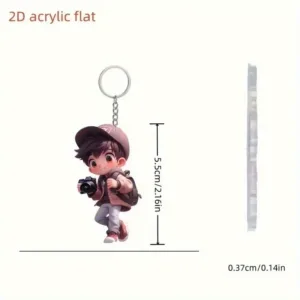 2d Flat Taekwondo Chef Gong Fu Acrylic Keychain Car Rearview Mirror Backpack Hanging Keyring Móc Treo Đeo Thoại, Standee, Móc Khoá In Theo Yêu Cầu, Chất Liệu Mica Dày 4mm, Kích Thước 5.5 Cm, Có In Test Mẫu