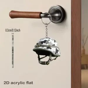 2d Grenade Pattern Keychain Military Themed Flat Acrylic Pendant Ornament Charms For Bag Móc Treo Đeo Thoại, Standee, Móc Khoá In Theo Yêu Cầu, Chất Liệu Mica Dày 4mm, Kích Thước 5.5 Cm, Có In Test Mẫu
