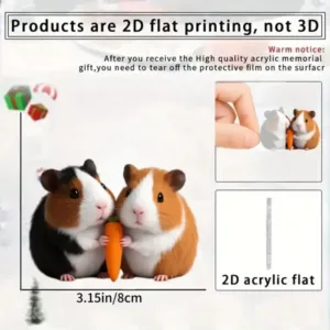 2d Guinea Pig Pendant Pet-themed Keychain Holding Carrot Flat Acrylic Ornament Hanging Móc Treo Đeo Thoại, Standee, Móc Khoá In Theo Yêu Cầu, Chất Liệu Mica Dày 4mm, Kích Thước 5.5 Cm, Có In Test Mẫu 2d Guinea Pig Pendant Pet-themed Keychain Holding Carrot Flat Acrylic Ornament Hanging Móc Treo Đeo Thoại, Standee, Móc Khoá In Theo Yêu Cầu, Chất Liệu Mica Dày 4mm, Kích Thước 5.5 Cm, Có In Test Mẫu