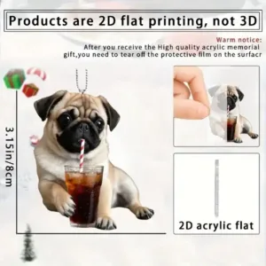 2d Hugging Pug Keychain Puppy Pendant Flat Acrylic Ornament Charm For Car Bag Festive Party Móc Treo Đeo Thoại, Standee, Móc Khoá In Theo Yêu Cầu, Chất Liệu Mica Dày 4mm, Kích Thước 5.5 Cm, Có In Test Mẫu 2d Hugging Pug Keychain Puppy Pendant Flat Acrylic Ornament Charm For Car Bag Festive Party Móc Treo Đeo Thoại, Standee, Móc Khoá In Theo Yêu Cầu, Chất Liệu Mica Dày 4mm, Kích Thước 5.5 Cm, Có In Test Mẫu