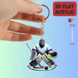 Elementor #3284 2d Ice Hockey Athlete Keychain Hockey Themed Pendant Flat Acrylic Ornament Charms,hanging Móc Treo Đeo Thoại, Standee, Móc Khoá In Theo Yêu Cầu, Chất Liệu Mica Dày 4mm, Kích Thước 5.5 Cm, Có In Test Mẫu