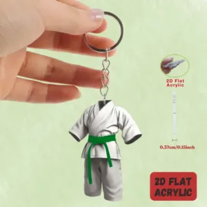 2d Karate Costume Keychain Jiu-jitsu Themed Pendant Charms Flat Acrylic Hanging Decoration Móc Treo Đeo Thoại, Standee, Móc Khoá In Theo Yêu Cầu, Chất Liệu Mica Dày 4mm, Kích Thước 5.5 Cm, Có In Test Mẫu 2d Karate Costume Keychain Jiu-jitsu Themed Pendant Charms Flat Acrylic Hanging Decoration Móc Treo Đeo Thoại, Standee, Móc Khoá In Theo Yêu Cầu, Chất Liệu Mica Dày 4mm, Kích Thước 5.5 Cm, Có In Test Mẫu