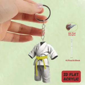 2d Karate Costume Keychain Jiu-jitsu Themed Pendant Charms Flat Acrylic Hanging Decoration Móc Treo Đeo Thoại, Standee, Móc Khoá In Theo Yêu Cầu, Chất Liệu Mica Dày 4mm, Kích Thước 5.5 Cm, Có In Test Mẫu 2d Karate Costume Keychain Jiu-jitsu Themed Pendant Charms Flat Acrylic Hanging Decoration Móc Treo Đeo Thoại, Standee, Móc Khoá In Theo Yêu Cầu, Chất Liệu Mica Dày 4mm, Kích Thước 5.5 Cm, Có In Test Mẫu