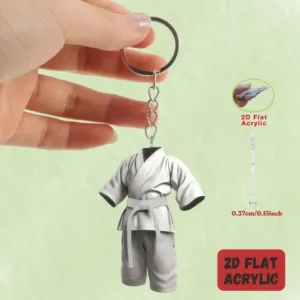 2d Karate Costume Keychain Jiu-jitsu Themed Pendant Charms Flat Acrylic Hanging Decoration Móc Treo Đeo Thoại, Standee, Móc Khoá In Theo Yêu Cầu, Chất Liệu Mica Dày 4mm, Kích Thước 5.5 Cm, Có In Test Mẫu 2d Karate Costume Keychain Jiu-jitsu Themed Pendant Charms Flat Acrylic Hanging Decoration Móc Treo Đeo Thoại, Standee, Móc Khoá In Theo Yêu Cầu, Chất Liệu Mica Dày 4mm, Kích Thước 5.5 Cm, Có In Test Mẫu