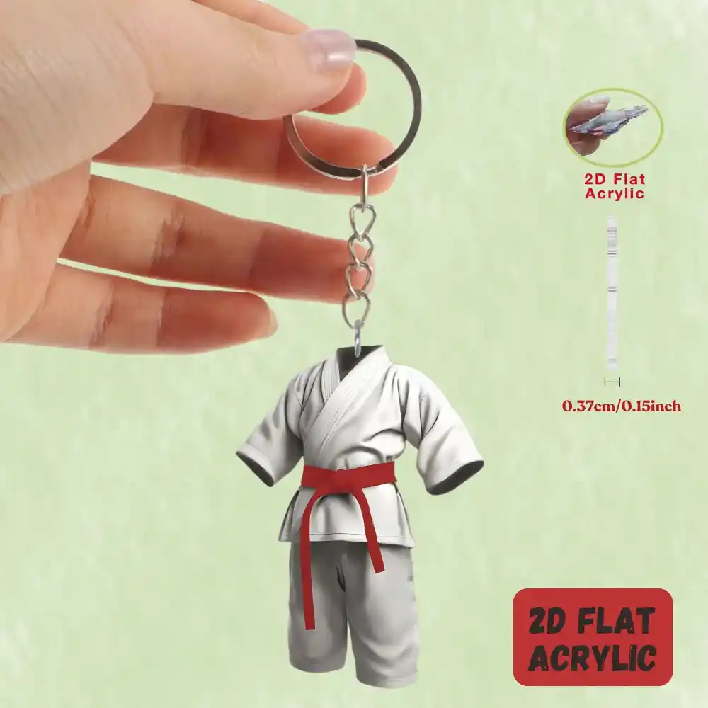 2d-karate-costume-keychain-jiujitsu-them-var6-1789605781510-925 2d Karate Costume Keychain Jiu-jitsu Themed Pendant Charms Flat Acrylic Hanging Decoration Móc Treo Đeo Thoại, Standee, Móc Khoá In Theo Yêu Cầu, Chất Liệu Mica Dày 4mm, Kích Thước 5.5 Cm, Có In Test Mẫu