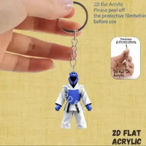2d Karate Costume Keychain Jiu-jitsu Themed Pendant Charms Flat Acrylic Hanging Decoration Móc Treo Đeo Thoại, Standee, Móc Khoá In Theo Yêu Cầu, Chất Liệu Mica Dày 4mm, Kích Thước 5.5 Cm, Có In Test Mẫu 2d Karate Costume Keychain Jiu-jitsu Themed Pendant Charms Flat Acrylic Hanging Decoration Móc Treo Đeo Thoại, Standee, Móc Khoá In Theo Yêu Cầu, Chất Liệu Mica Dày 4mm, Kích Thước 5.5 Cm, Có In Test Mẫu