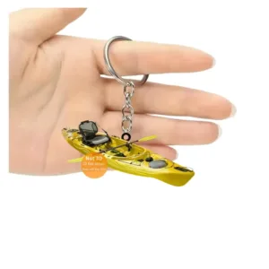 2d Kayak Keychain Sports Themed Pendant Canoe Flat Acrylic Ornament Charms For Bag Decoration Móc Treo Đeo Thoại, Standee, Móc Khoá In Theo Yêu Cầu, Chất Liệu Mica Dày 4mm, Kích Thước 5.5 Cm, Có In Test Mẫu