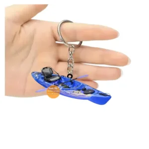 2d Kayak Keychain Sports Themed Pendant Canoe Flat Acrylic Ornament Charms For Bag Decoration Móc Treo Đeo Thoại, Standee, Móc Khoá In Theo Yêu Cầu, Chất Liệu Mica Dày 4mm, Kích Thước 5.5 Cm, Có In Test Mẫu