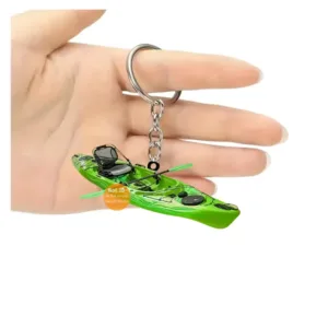 2d Kayak Keychain Sports Themed Pendant Canoe Flat Acrylic Ornament Charms For Bag Decoration Móc Treo Đeo Thoại, Standee, Móc Khoá In Theo Yêu Cầu, Chất Liệu Mica Dày 4mm, Kích Thước 5.5 Cm, Có In Test Mẫu