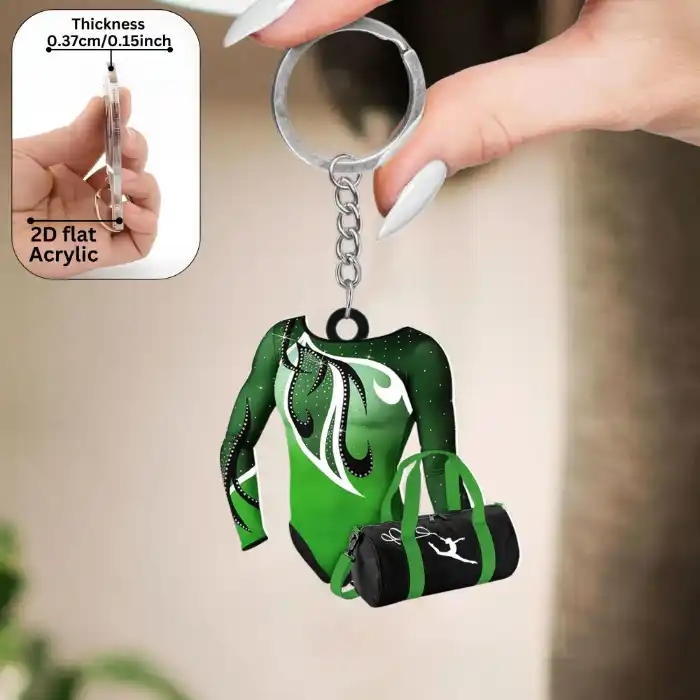 2d Leotards Keychain Rhythmic Gymnastics Theme Pendant Acrylic Ornament Charms Hanging Móc Treo Đeo Thoại, Standee, Móc Khoá In Theo Yêu Cầu, Chất Liệu Mica Dày 4mm, Kích Thước 5.5 Cm, Có In Test Mẫu